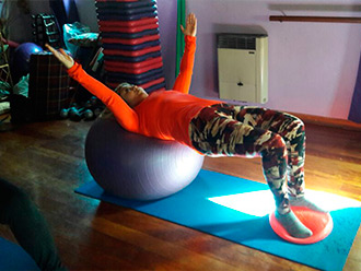 Esferovital en Pilates
